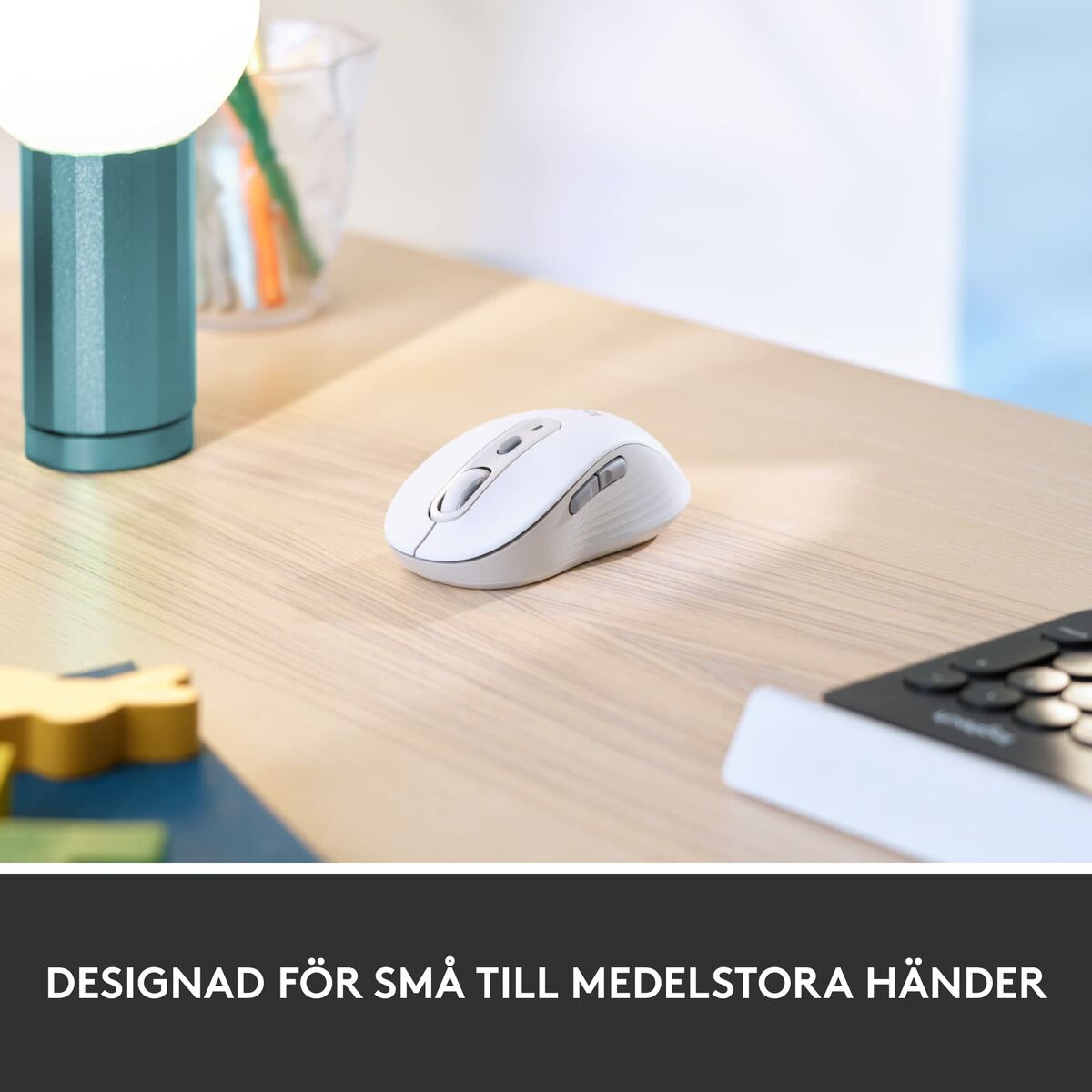 LOGITECH Signature M650 for Business Mouse wireless Bluetooth 2.4 GHz Bolt USB receiver off-white