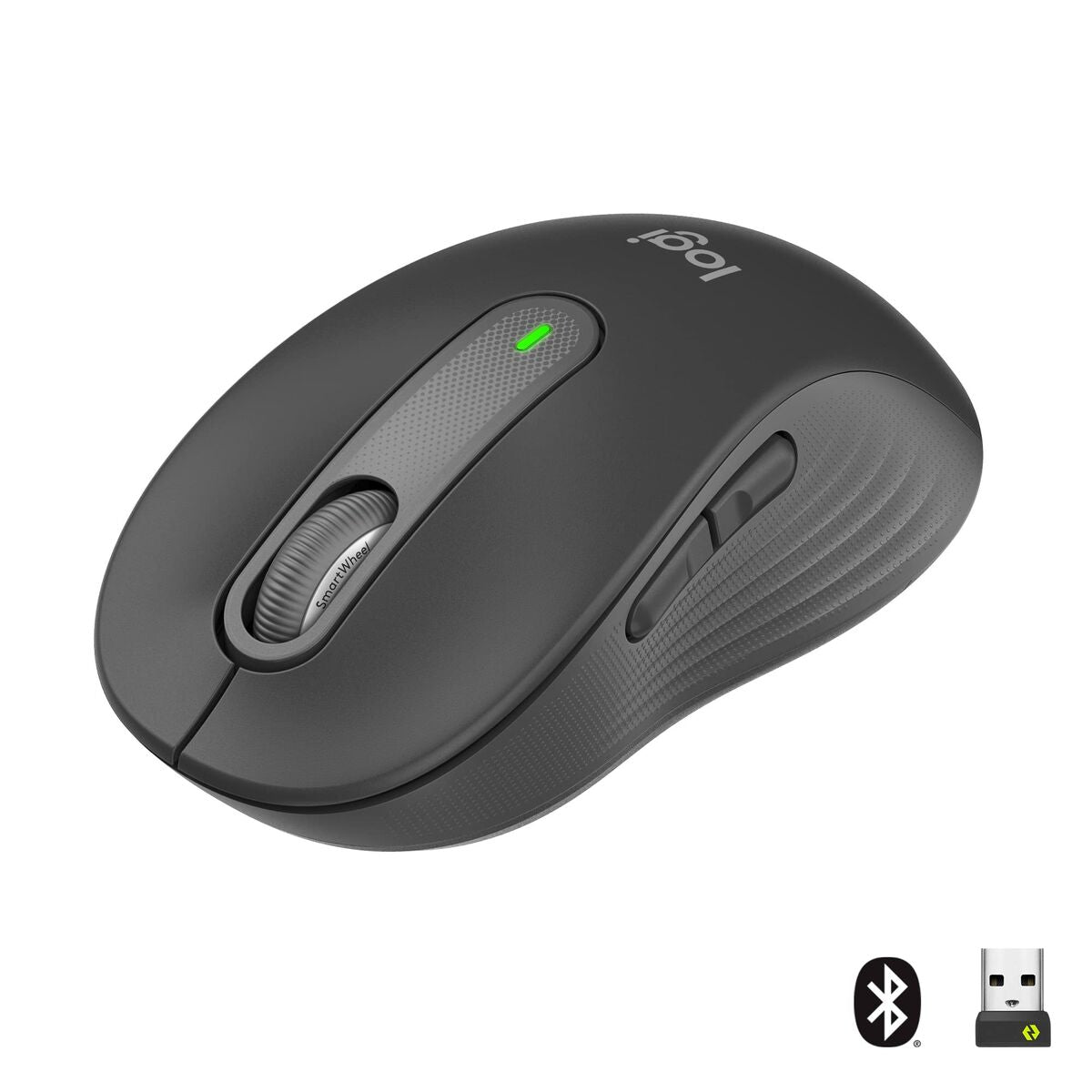 LOGITECH Signature M650 L for Business Mouse right-handed 5 buttons wireless Bluetooth 2.4 GHz Bolt USB receiver