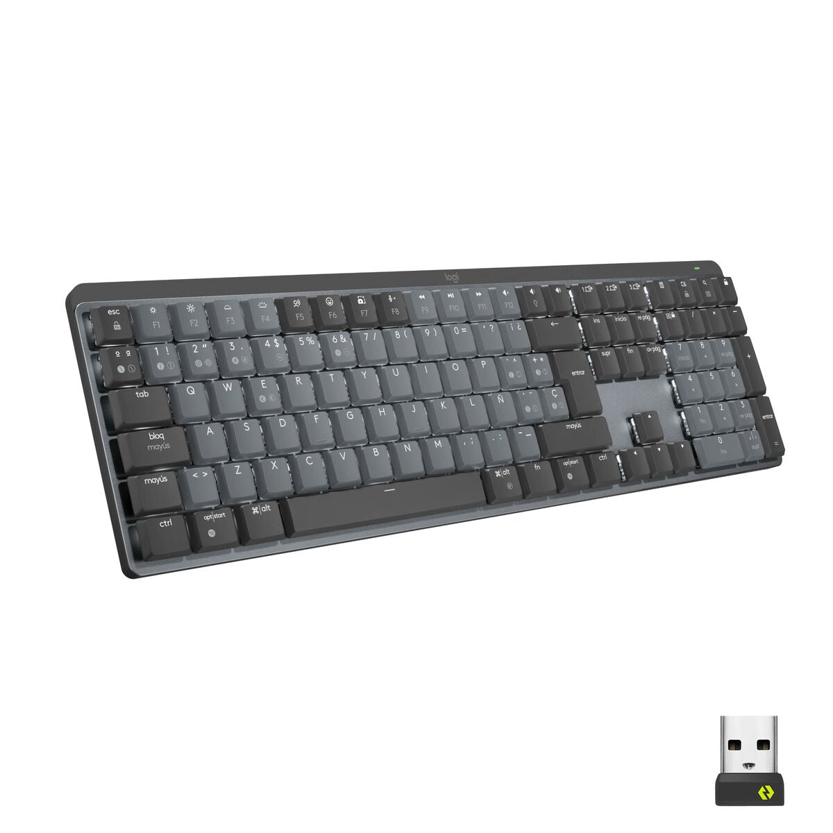 LOGITECH MX Mechanical Wireless Illuminated Performance Keyboard - GRAPHITE - (US) INTL - 2.4GHZ/BT - N/A - EMEA - TACTILE