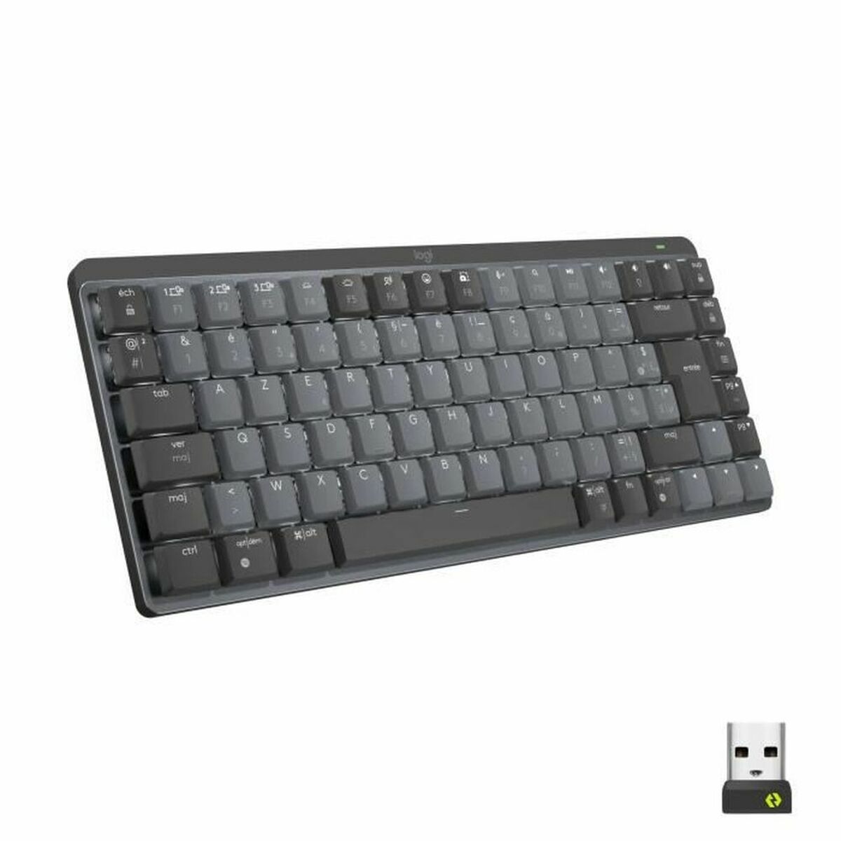 LOGITECH MX Mechanical Mini Minimalist Wireless Illuminated Keyboard - GRAPHITE - (FR) - 2.4GHZ/BT - N/A - CENTRAL - TACTILE