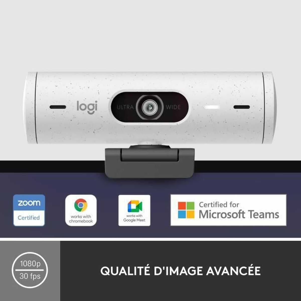 LOGITECH BRIO 500 Webcam colour 1920 x 1080 720p 1080p audio USB-C