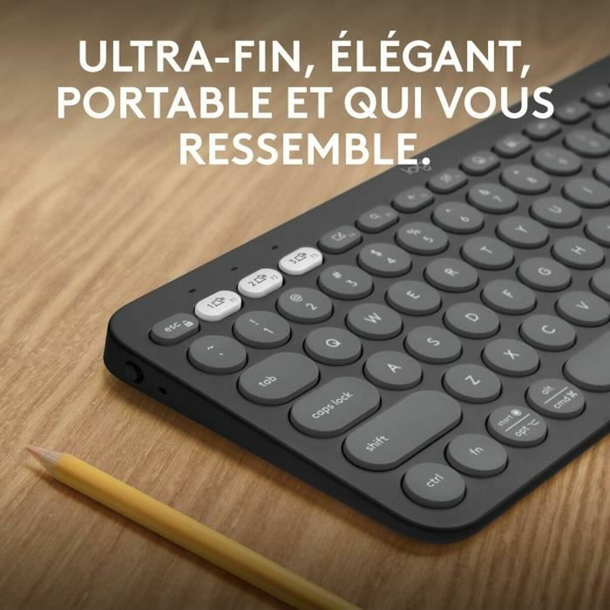 LOGITECH Pebble Keys 2 K380s - TONAL GRAPHITE - (FRA) - BT - N/A - CENTRAL-419 - UNIVERSAL