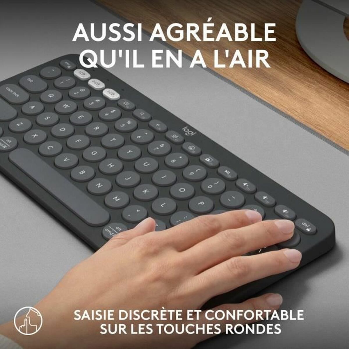 LOGITECH Pebble Keys 2 K380s - TONAL GRAPHITE - (FRA) - BT - N/A - CENTRAL-419 - UNIVERSAL