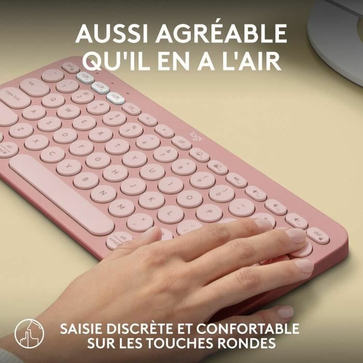 LOGITECH Pebble Keys 2 K380s - TONAL ROSE - (FRA) - BT - N/A - CENTRAL-419 - UNIVERSAL