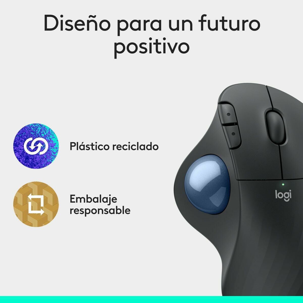 LOGITECH ERGO M575S Wireless Trackball - Graphite + Blue Ball
