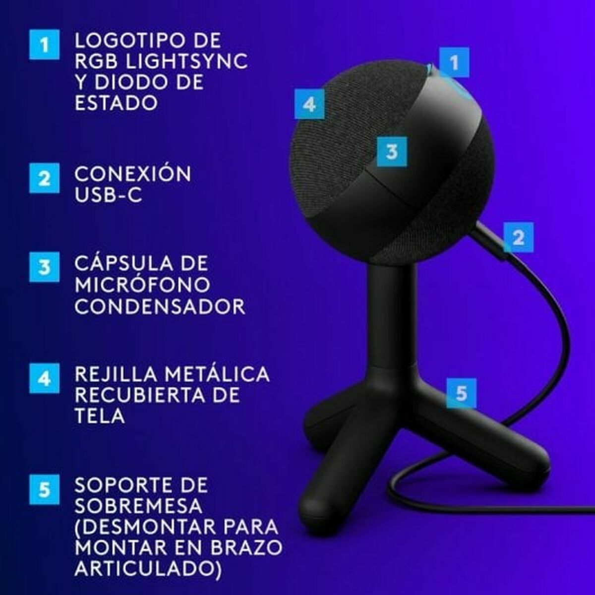 LOGITECH G Yeti Orb Microphone USB black