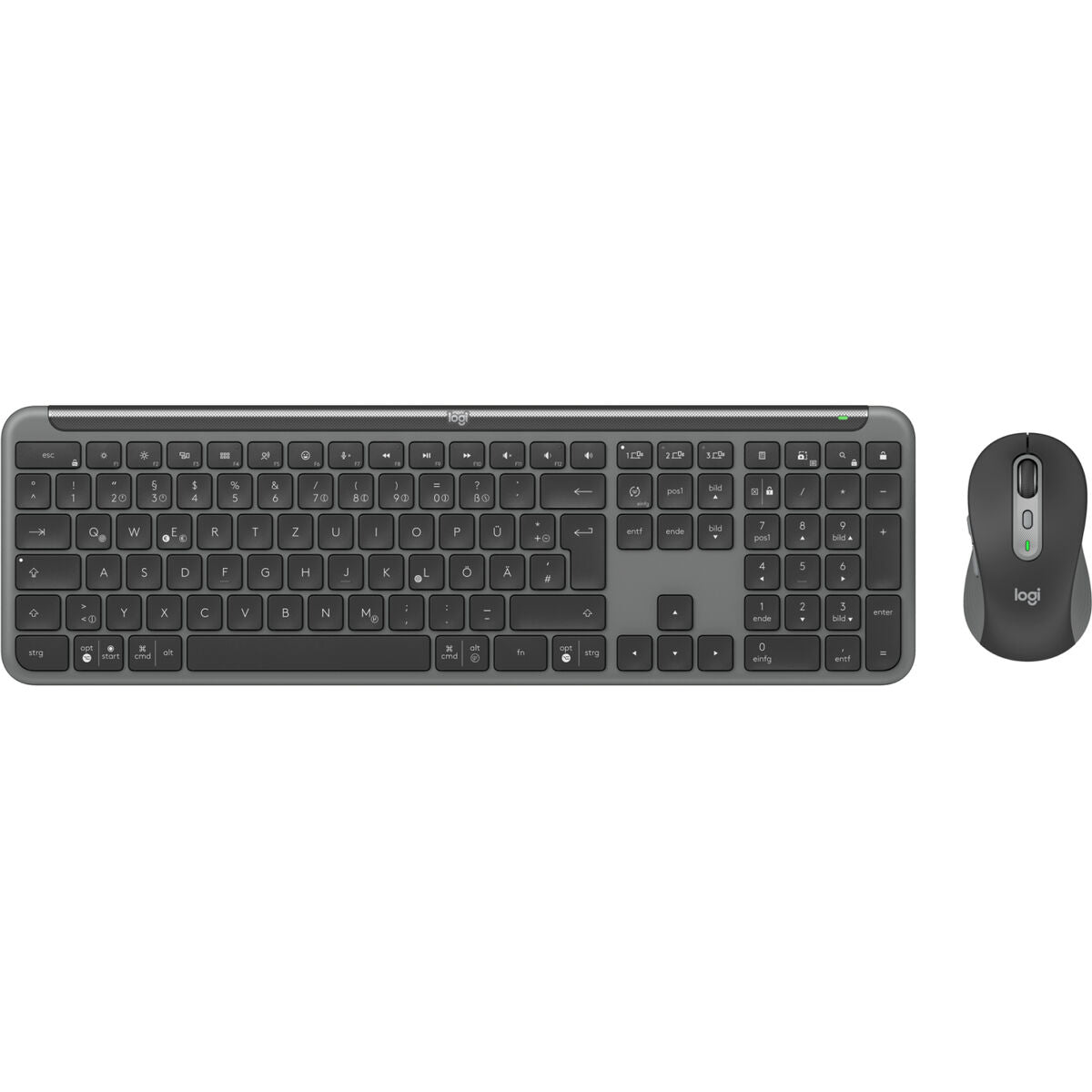 Logitech Signature Slim MK950 for Business clavier Souris incluse Bureau RF sans fil + Bluetooth QWERTZ Allemand Graphite