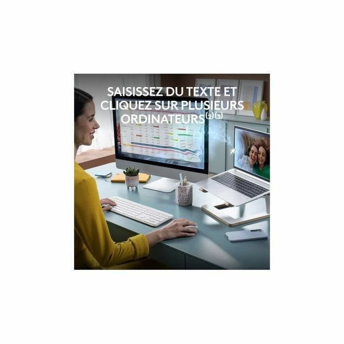 LOGITECH Signature Slim Combo MK950 - Off White - CENTRAL-419 (FR)