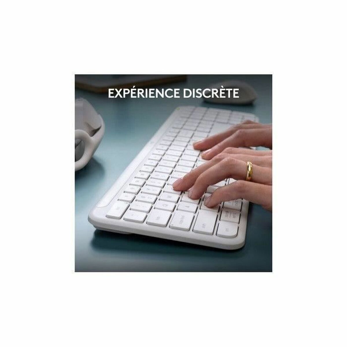 LOGITECH Signature Slim Combo MK950 - Off White - CENTRAL-419 (FR)