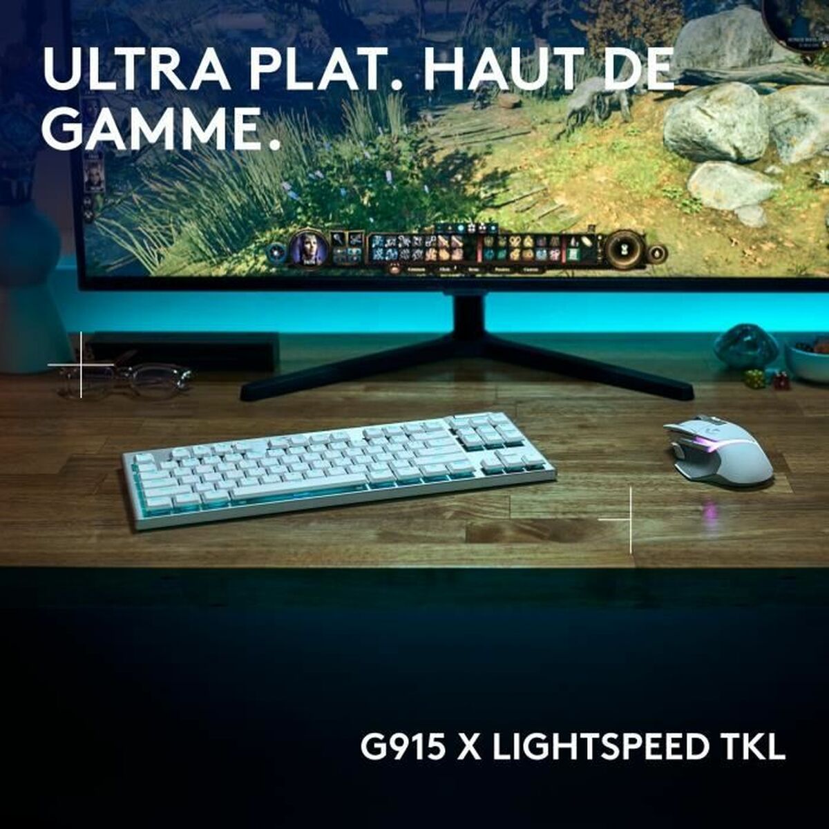 LOGITECH G915 X LIGHTSPEED TKL Wireless Gaming Keyboard White (FR)