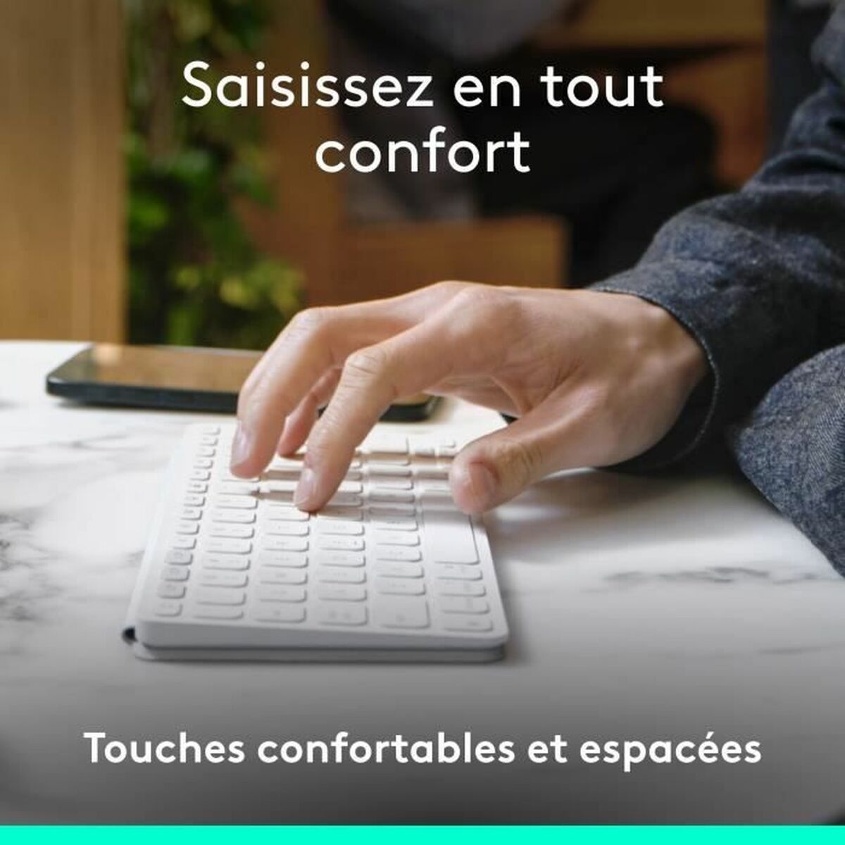 LOGITECH Keys-To-Go 2 - Pale Grey - WESTMID-511 (FR)