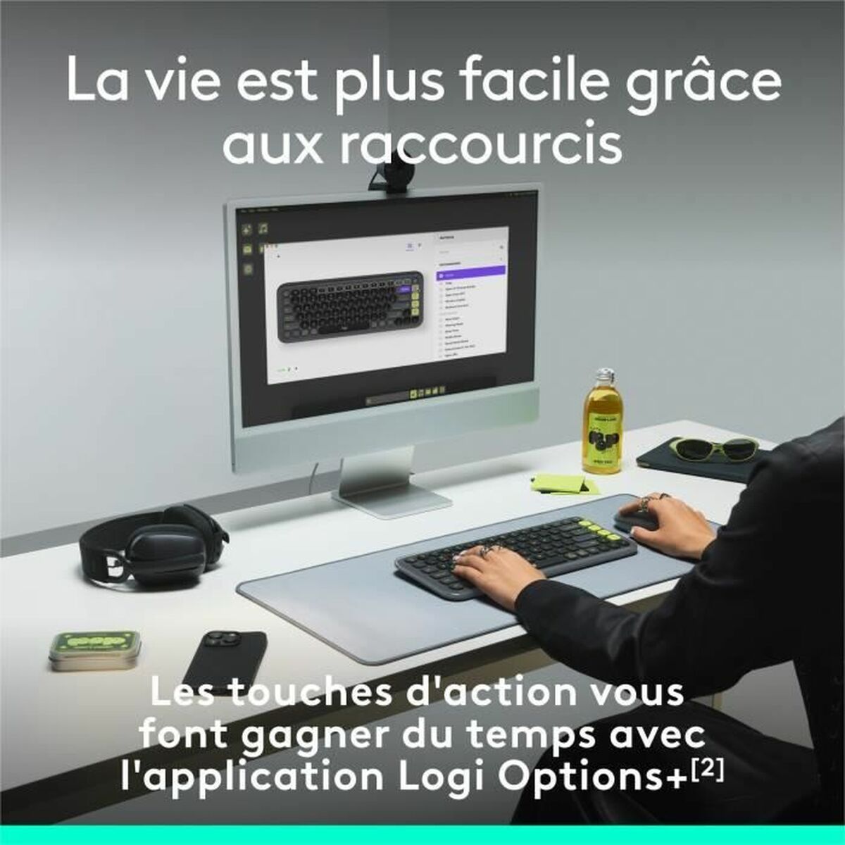 LOGITECH POP ICON KEYS - GRAPHITE (FR)