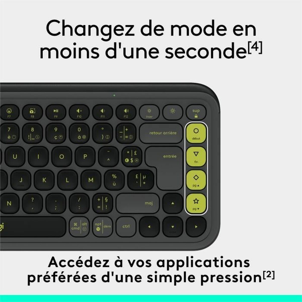 LOGITECH POP ICON KEYS - GRAPHITE (FR)