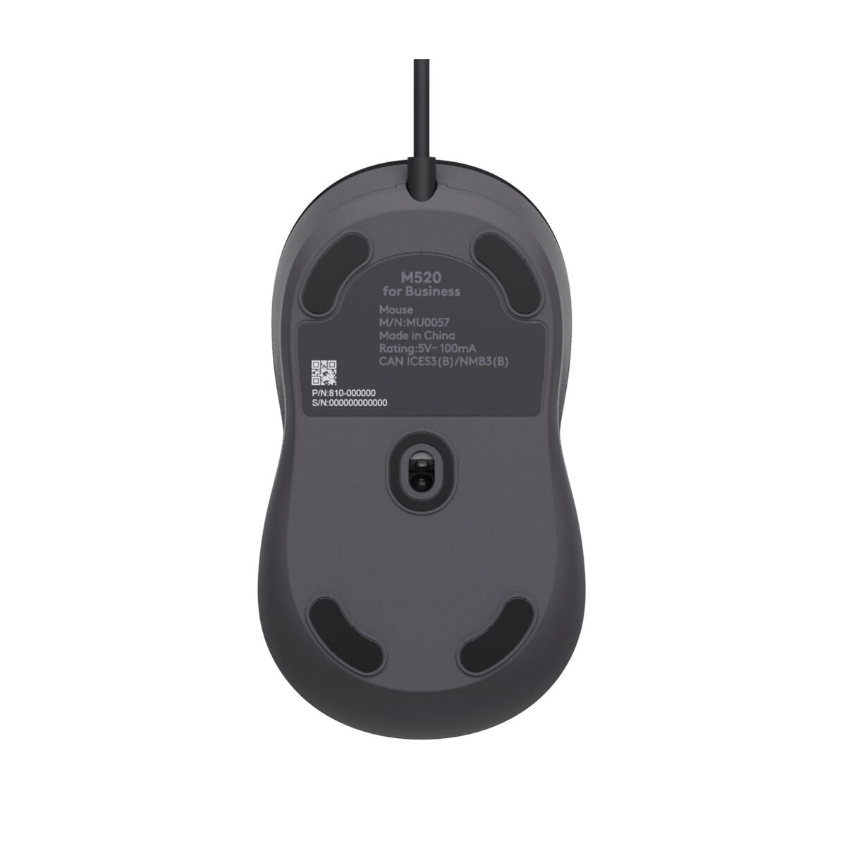 LOGITECH Wired Mouse M520 for Business Graphite