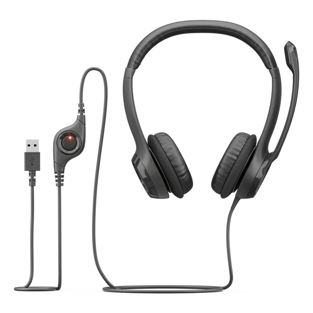 LOGITECH H390 USB-C Computer Headset Midnight Black