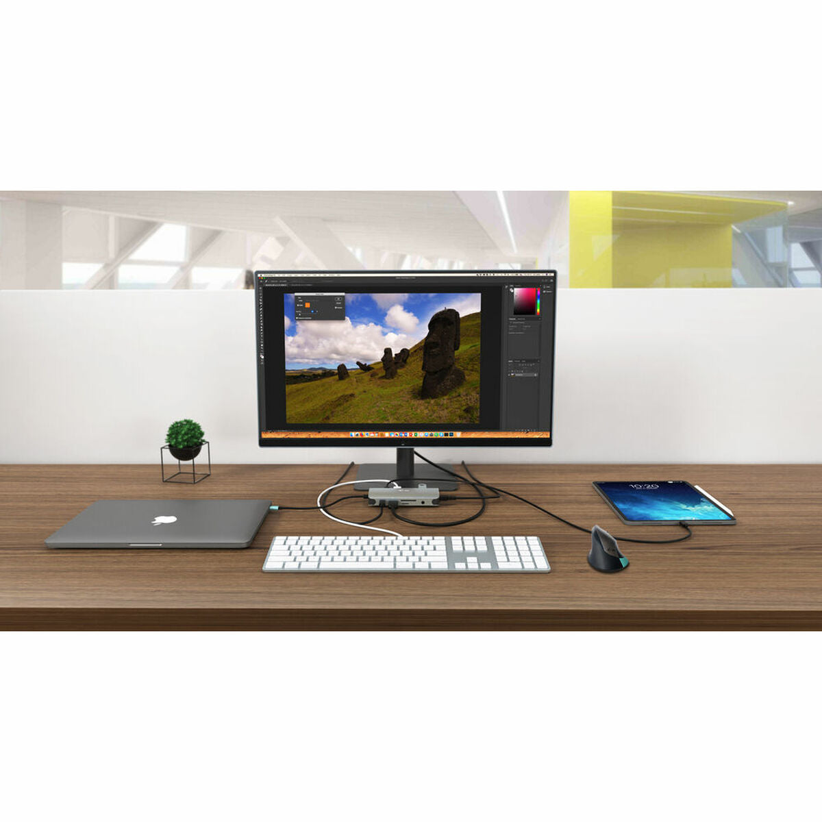 I-TEC USB-C Metal Nano Dock 1xHDMI 1xVGA 1xSD,1xmicroSD Cardreader 1xGLAN 3xUSB 3.1 1xUSB-C Data 1xUSB-C PD Sans Alimentation