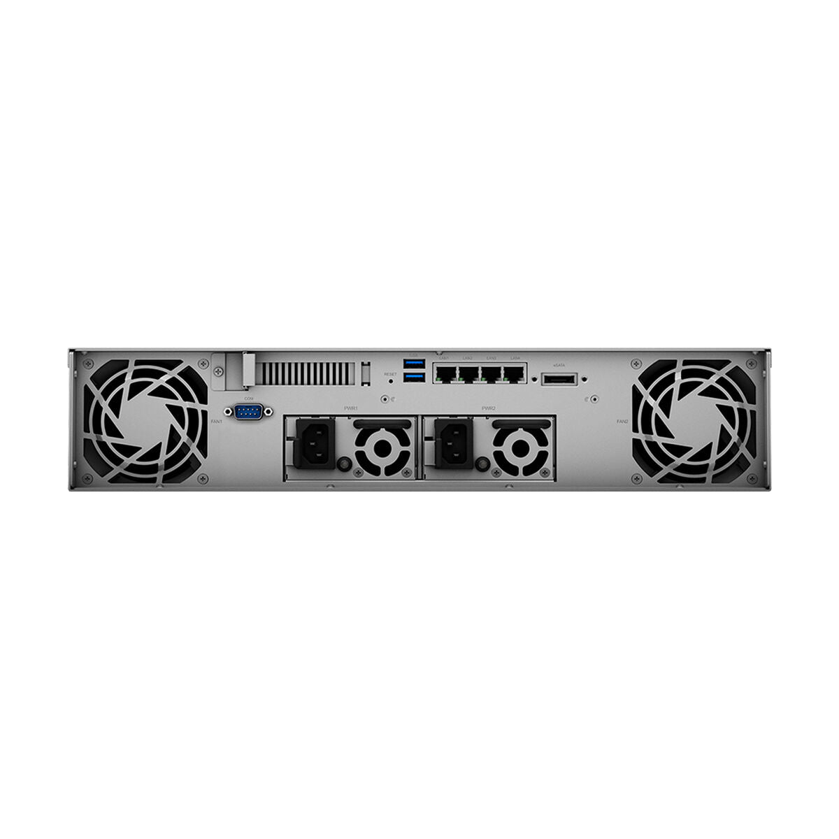 SYNOLOGY RS1221RP+ 8-Bay NAS-Rackmount AMD Ryzen V1500B quad-core 2.2GHz 4Go DDR4 up to 32Go RJ-45 4x1GbE 2xUSB 3.2 1xeSATA