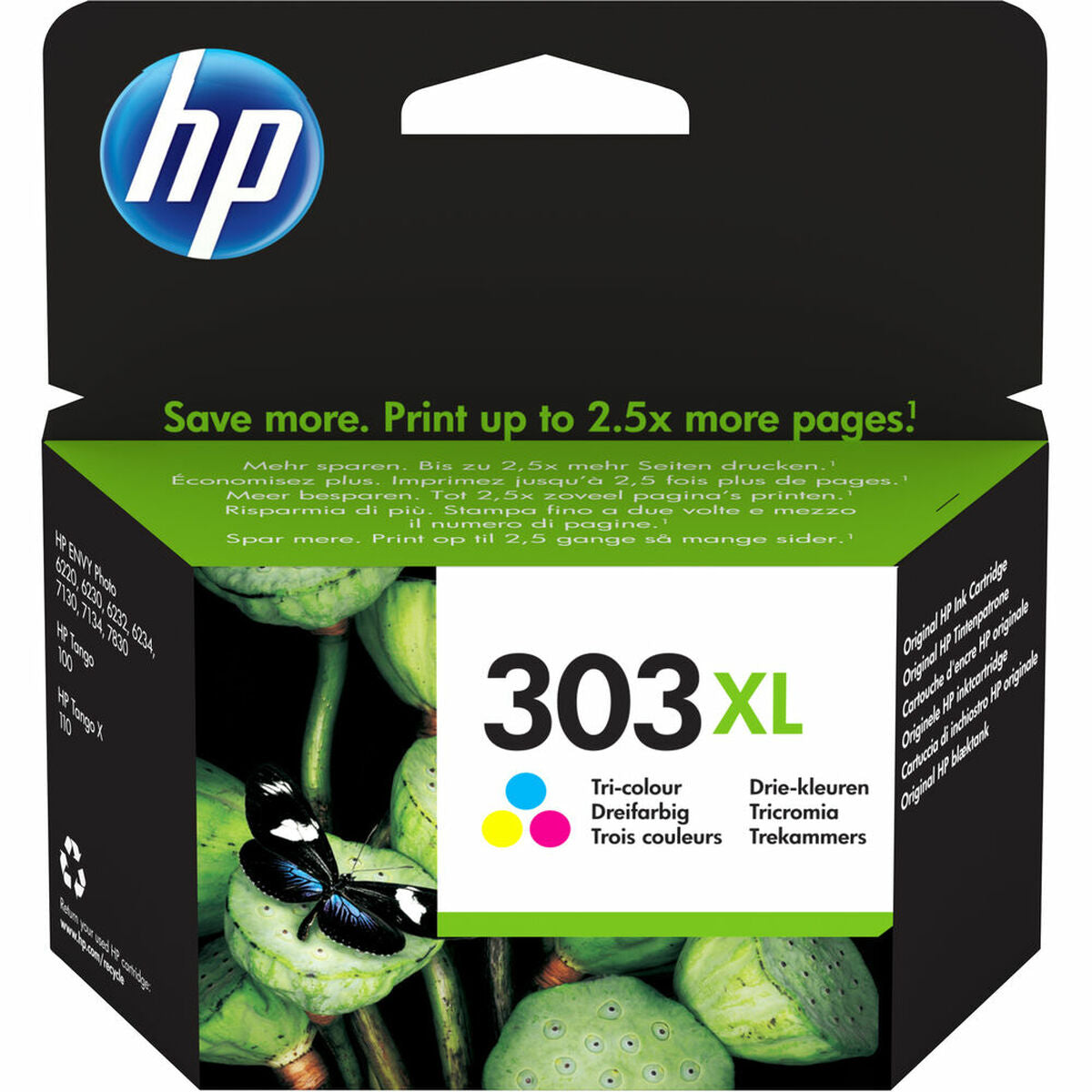 HP 303XL High Yield Tri-color Ink Cartridge