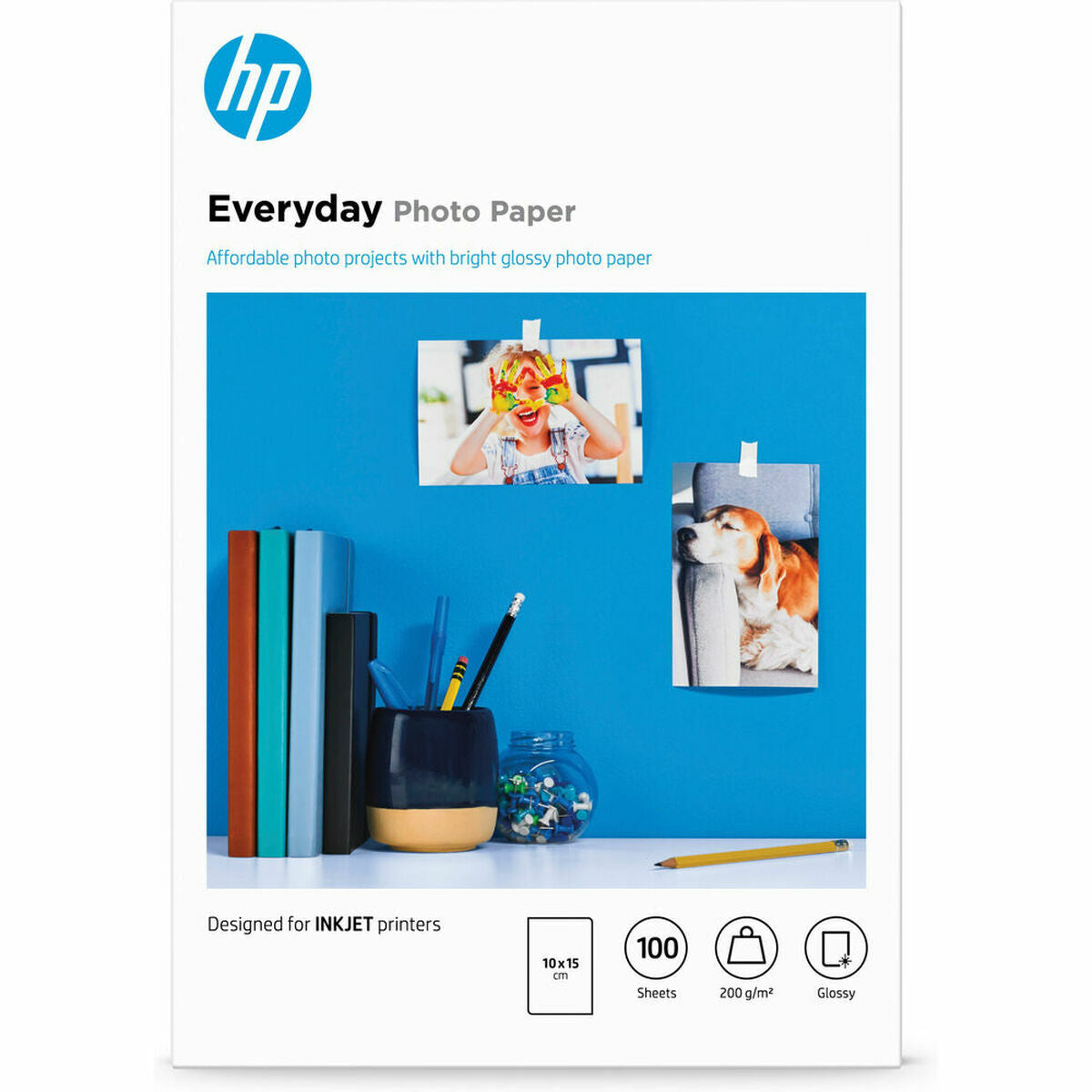 HP original Everyday Glossy photo paper white 200g/m2 100x150mm 100 sheets 1-pack