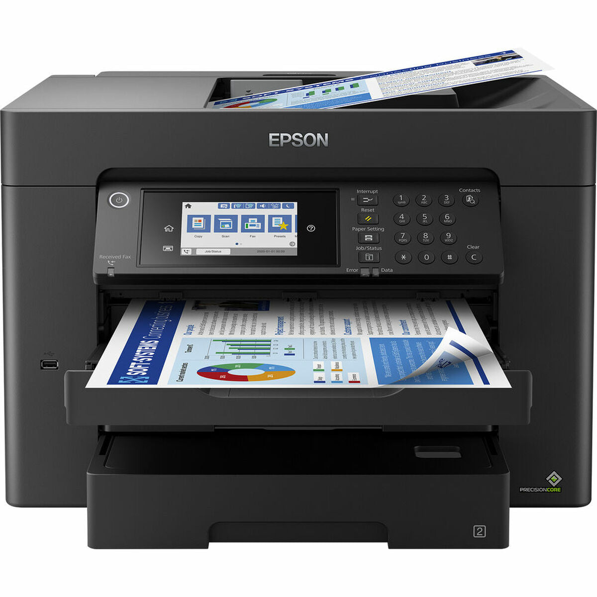 EPSON WorkForce WF-7840DTWF MFP colour ink-jet A3 297x420mm A3 25ppm print 550 sheets USB 2.0 LAN Wi-Fi USB host