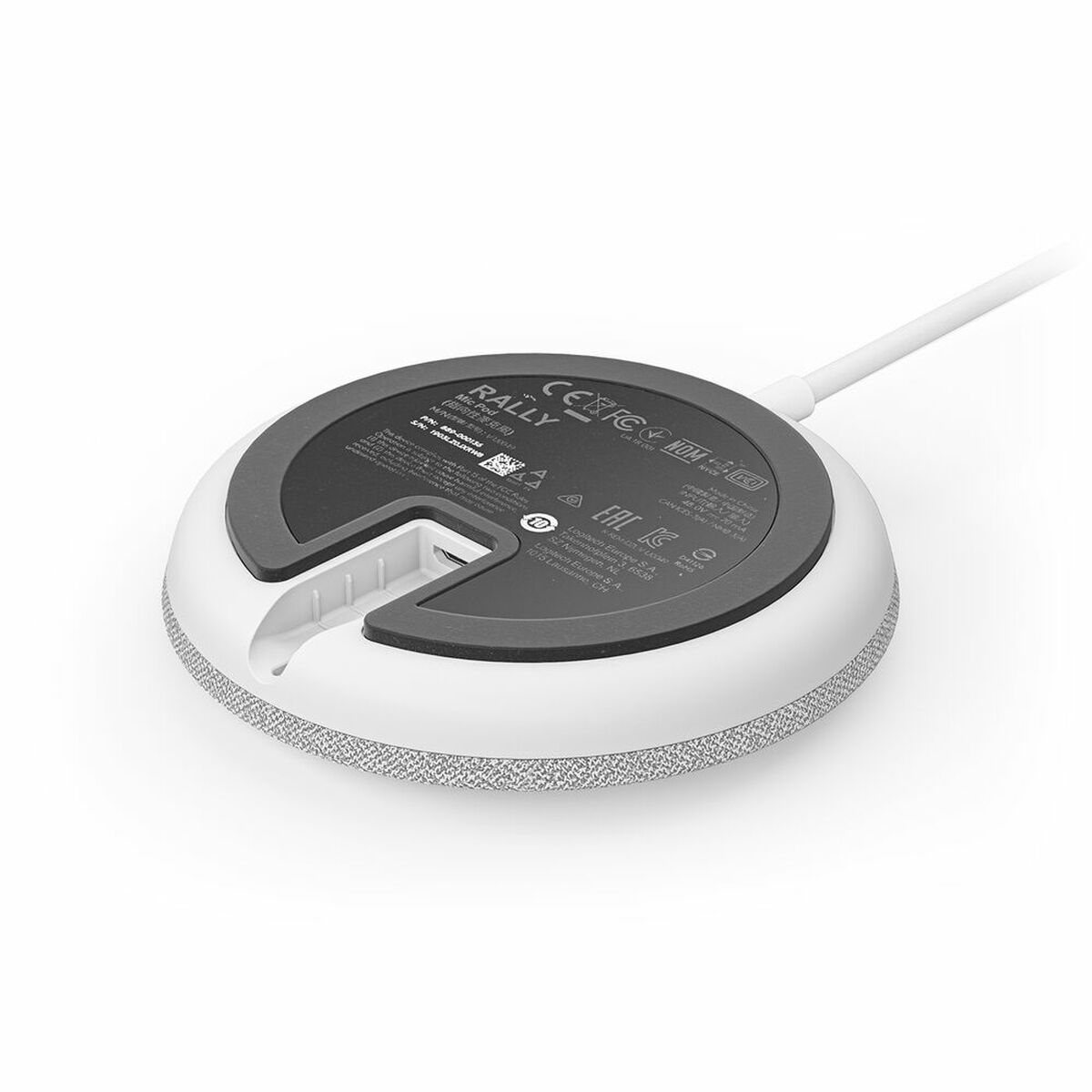 LOGITECH Rally Mic Pod Microphone white Skype Certified Zoom Certified Cisco Webex Certified for Rally Bar Plus Room Solution Large