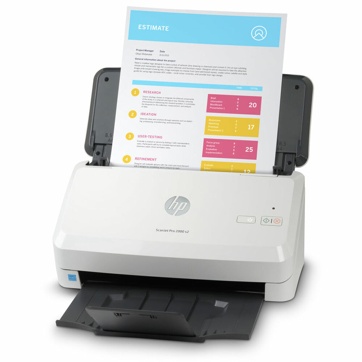 HP Scanjet Pro 2000 s2 Sheet-feed Scanner de Document Duplex 216x3100mm 600dpix600dpi 35ppm mono ADF 50sheets 3500scans