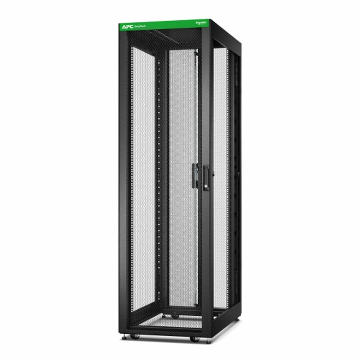 APC Easy Rack 42Ux600x1000 with Roof castors feet and 4Brackets No Side panels Bottom black