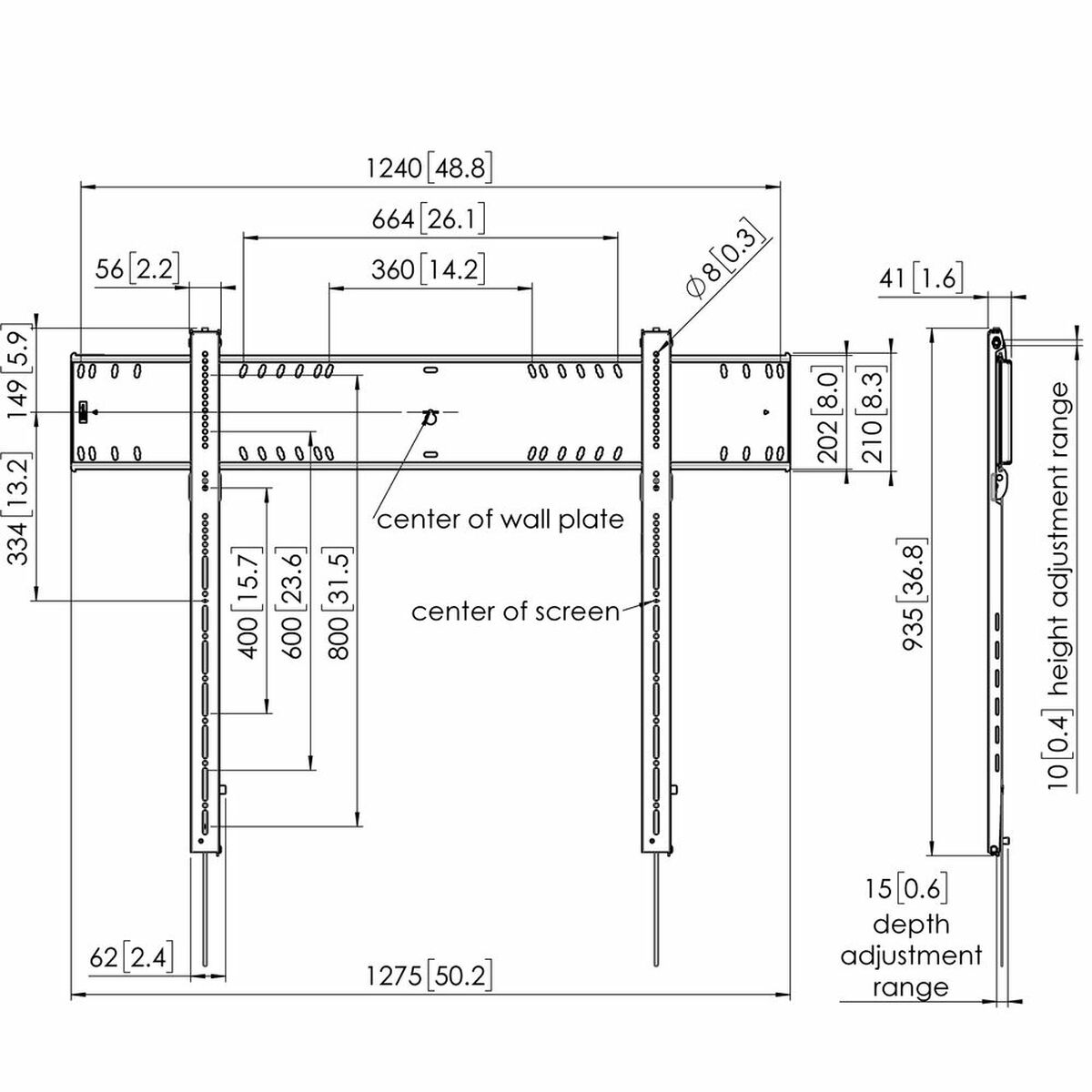 PFW 6900 Display wall mount fixed
