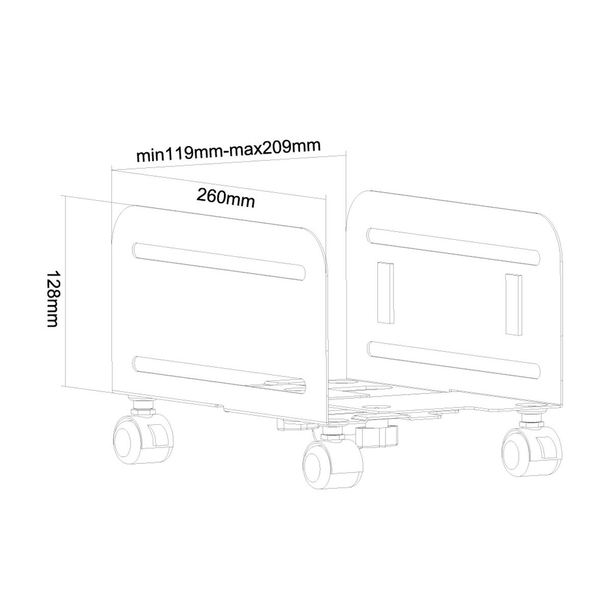 NEOMOUNTS CPU-M100BLACK Support pour ordinateur - max 10 kg - universel