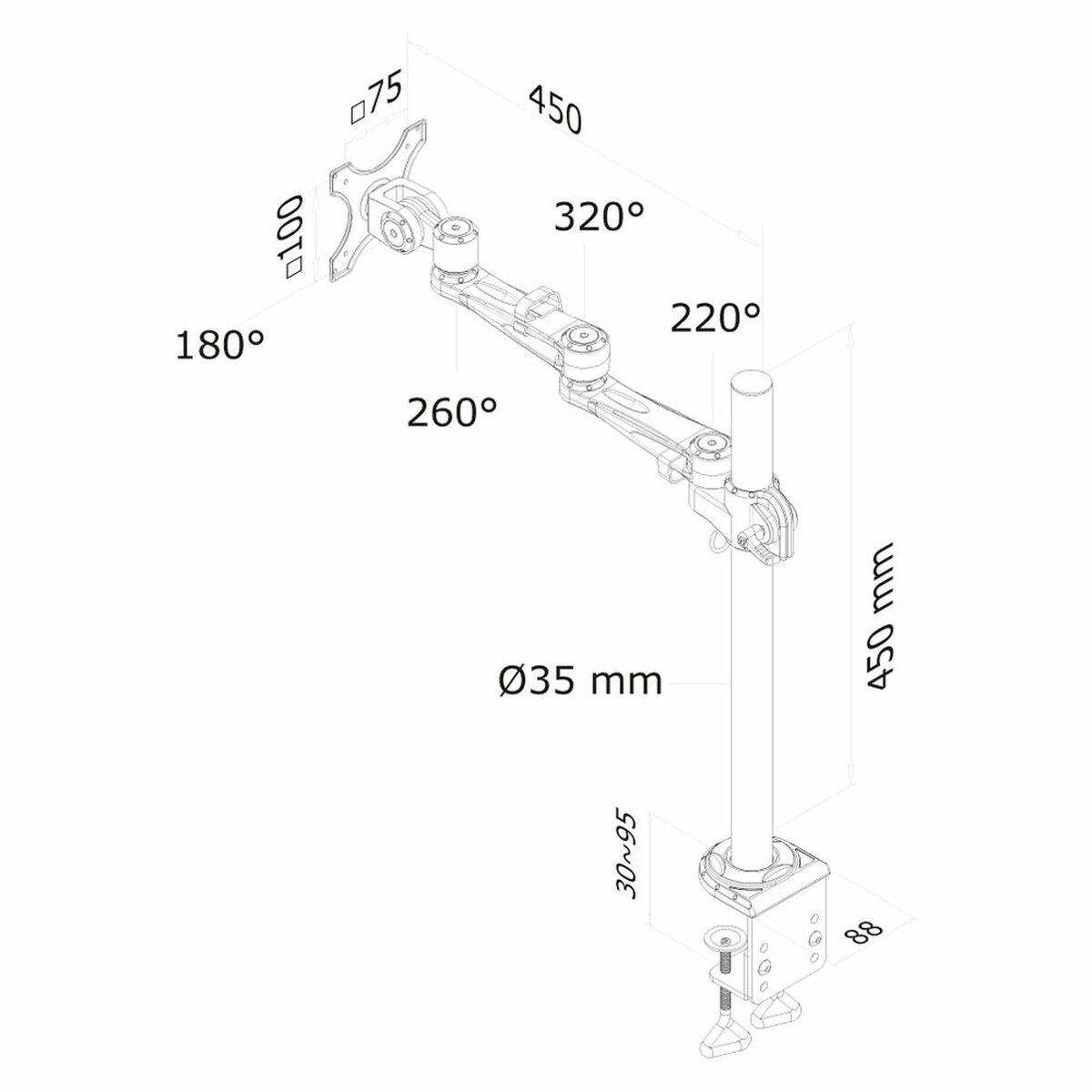 NEOMOUNTS FPMA-D935 Support décran à fixer 10-30p