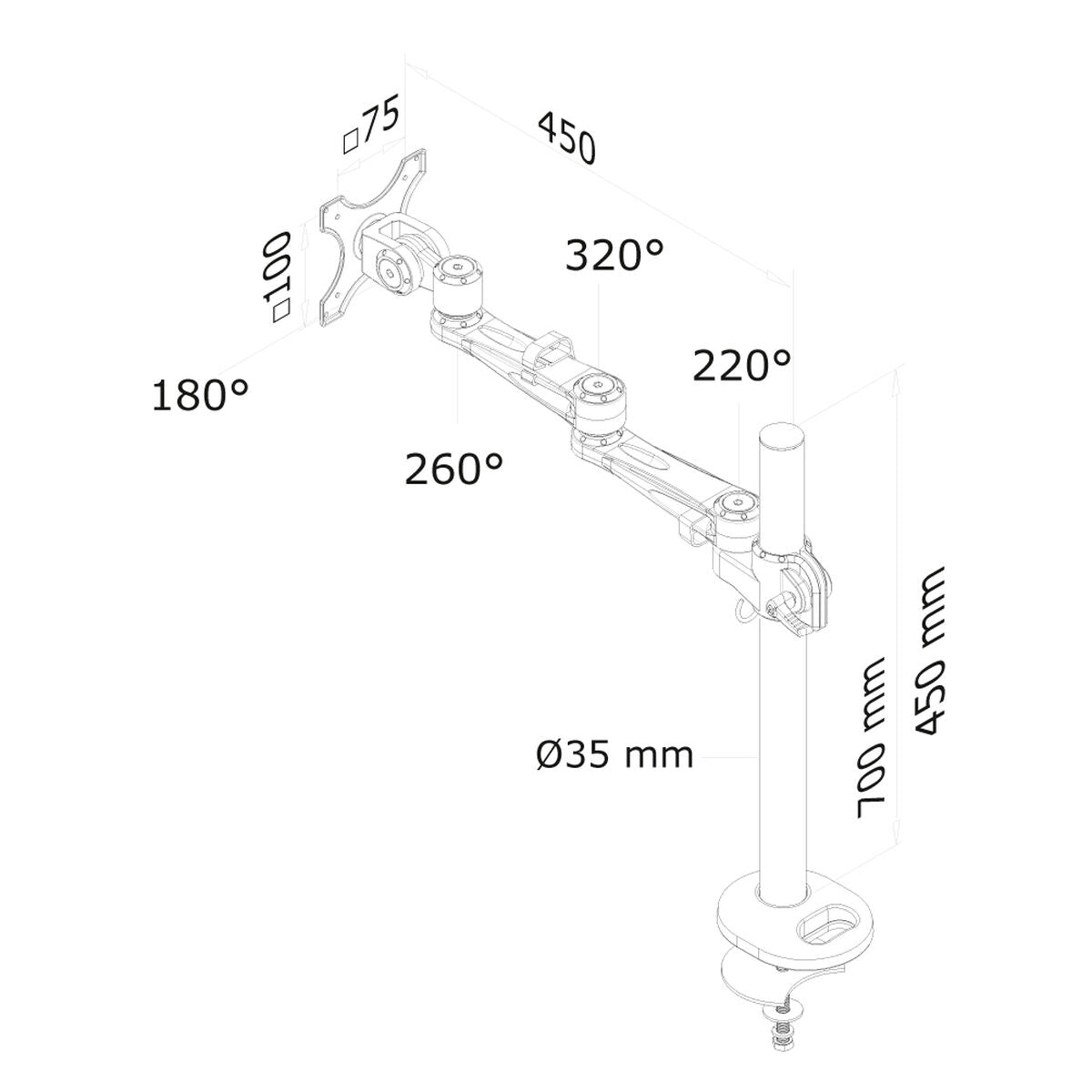 NEOMOUNTS FPMA-D935G Support décran à fixer 10-30p