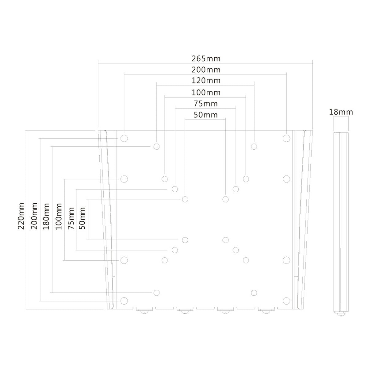 NEOMOUNTS FPMA-W110BLACK Support pour écran mural 10-40p - ultra-plat
