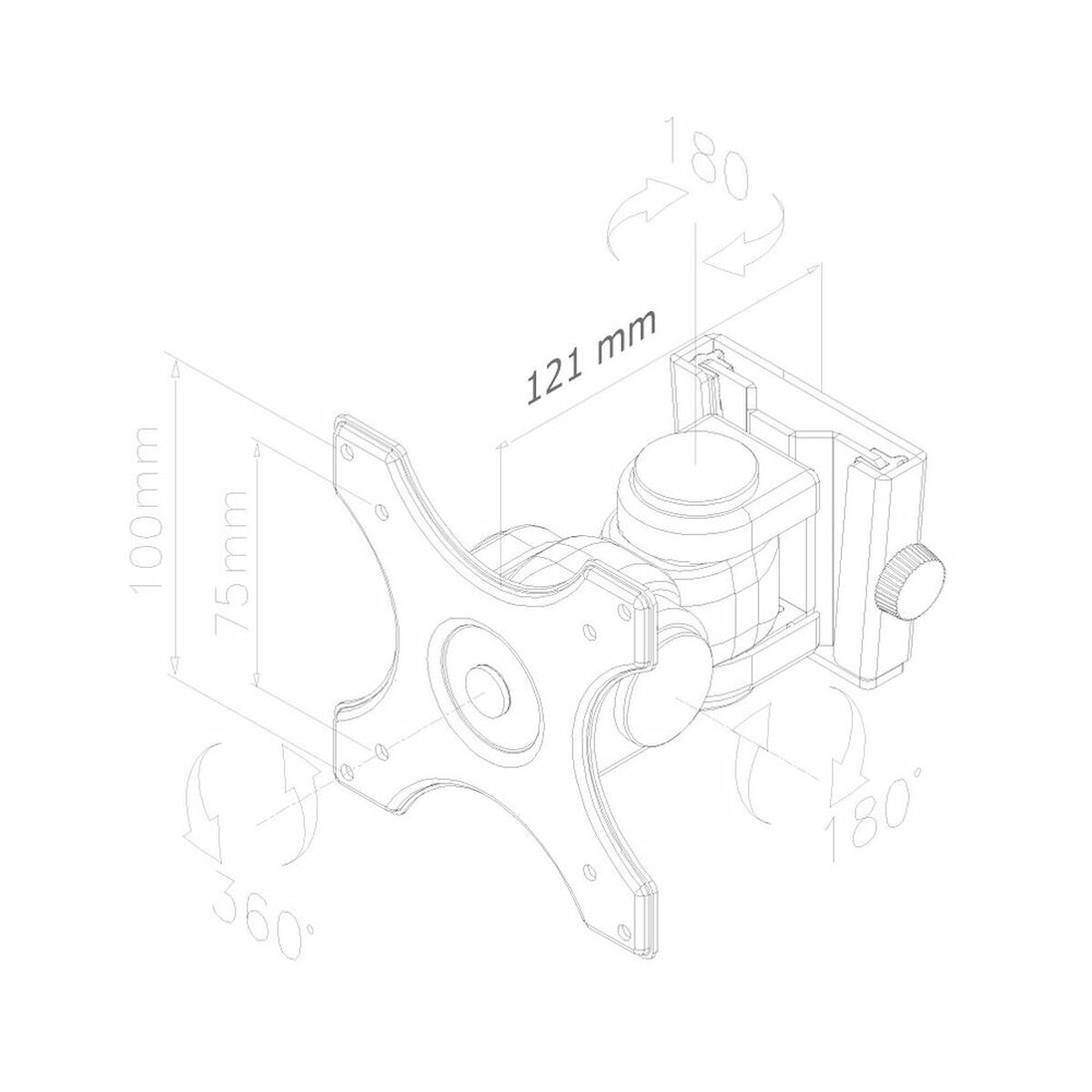 NEOMOUNTS FPMA-W250BLACK Support pour écran mural 10-30p - orientable