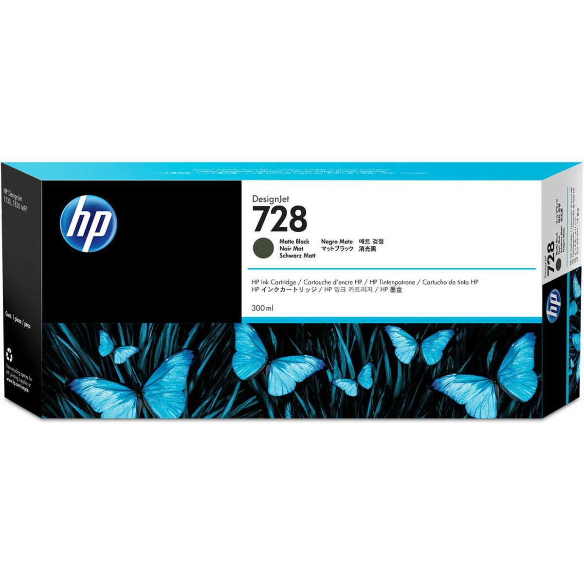 HP 728 original 300-ml Matte Black Ink cartridge F9J68A