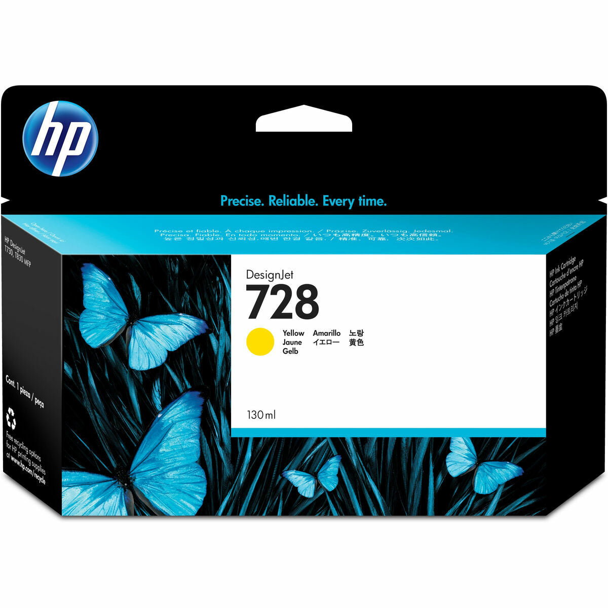 HP 728 original 130-ml Yellow Ink cartridge F9J65A
