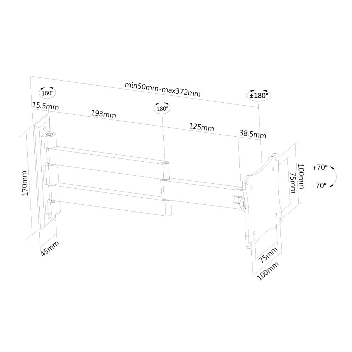 NEOMOUNTS FPMA-W830 Support décran mural 10-27p - orientable