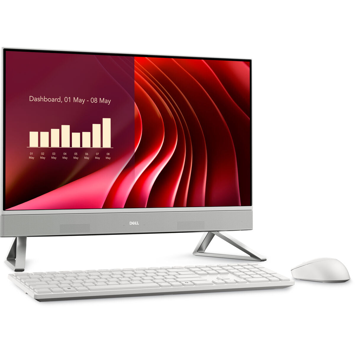 "DELL EC24250 Intel Core 7 150U 60,5 cm (23.8"") 1920 x 1080 pixels PC All-in-One 16 Go DDR5-SDRAM 512 Go SSD Windows 11 Pro Wi-Fi 6E (802.11ax) Perle, Blanc"