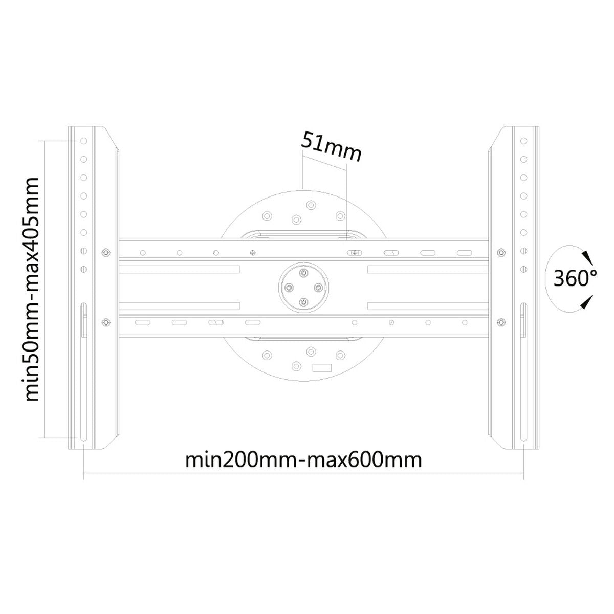 NEOMOUNTS LED-WR100BLACK Support pour écran mural 37-75p - rotatif