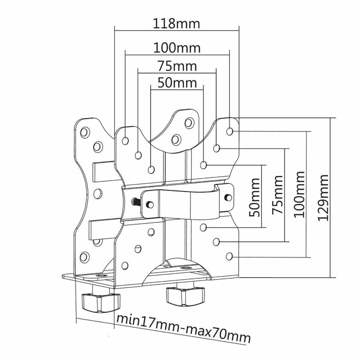NEOMOUNTS NM-TC100BLACK Support pour mini PC - max 5 kg - universel
