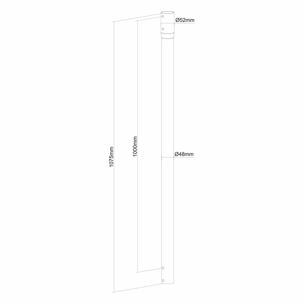 NEOMOUNTS NS-EP100BLACK 100cm extension pole for FPMA-C340BLACK NM-C440BLACK NM-C440DBLACK black