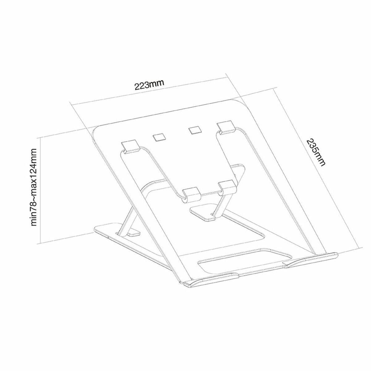 NEOMOUNTS NSLS085BLACK Support pour ordinateur portable 10-17p - pliable - compact - universel