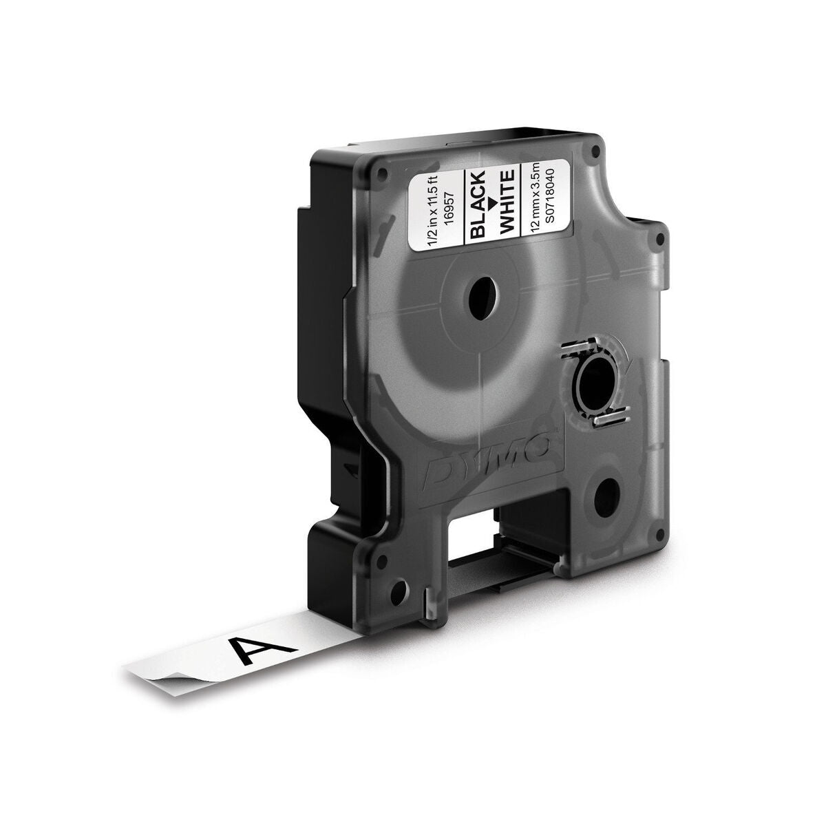 Ruban dymo D1 haute performance 12mm noir sur blanc