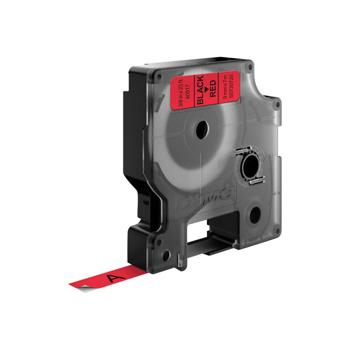 Ruban 9MM noir sur rouge pour LP150/250-LM350/450/210D/220P
