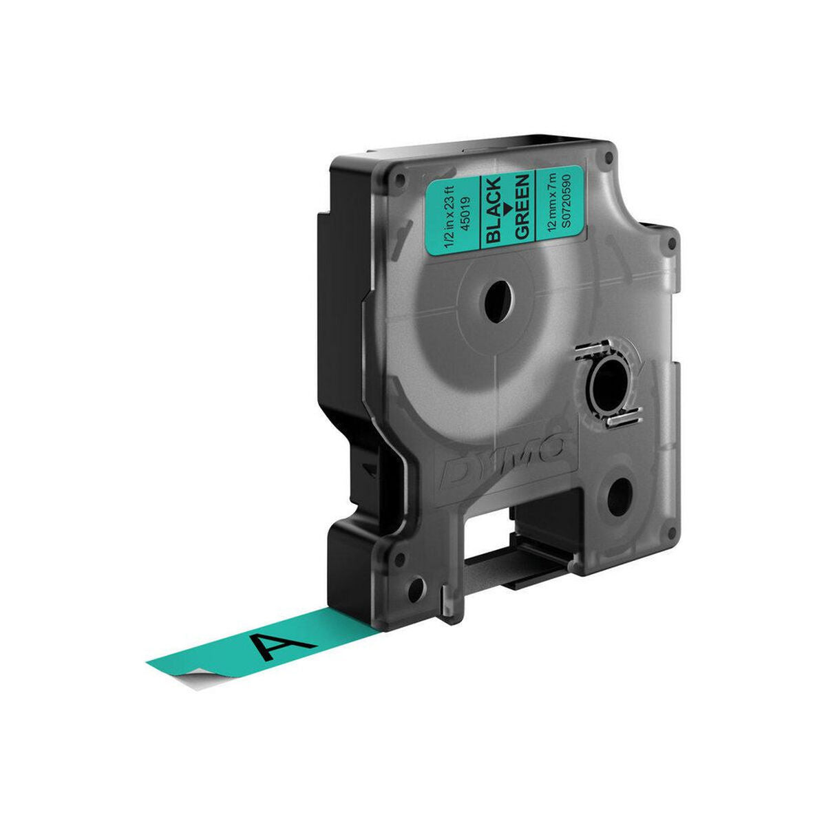 Ruban 12MM noir sur vert pour LP150/250-LM350/450/210D/220P