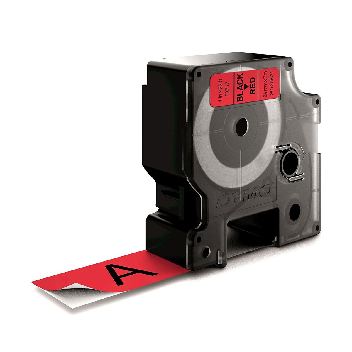 DYMO Ruban D1 noir sur rouge 24 mm x 7 m