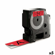 DYMO Ruban D1 noir sur rouge 24 mm x 7 m