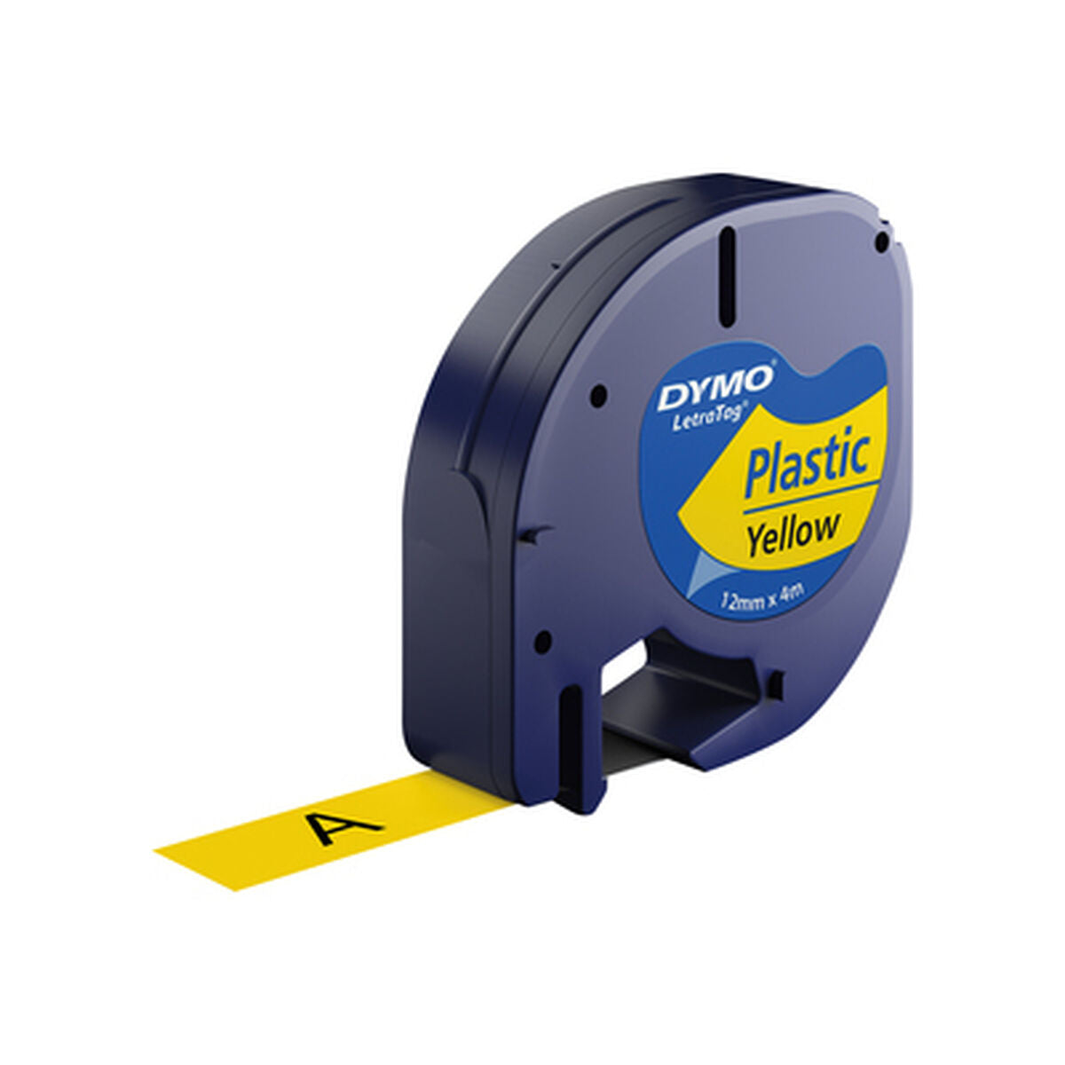 DYMO Ruban pour étiquette plastique LT 12 mm x 4 m, noir / jaune