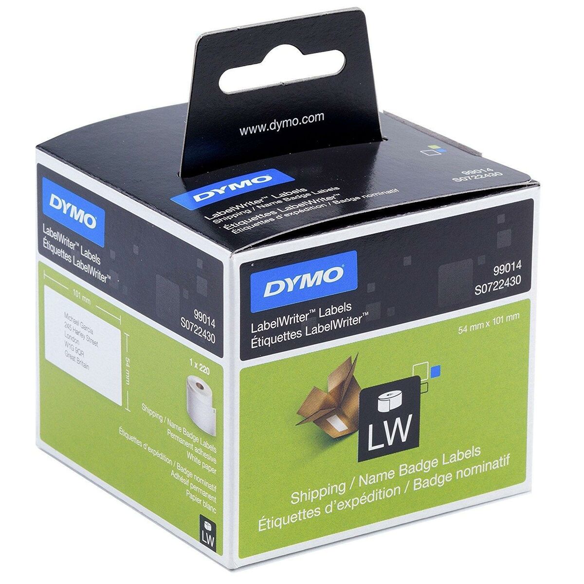 DYMO Etiquette pour LabelWriter 54mm x 101mm, 220 étiquettes