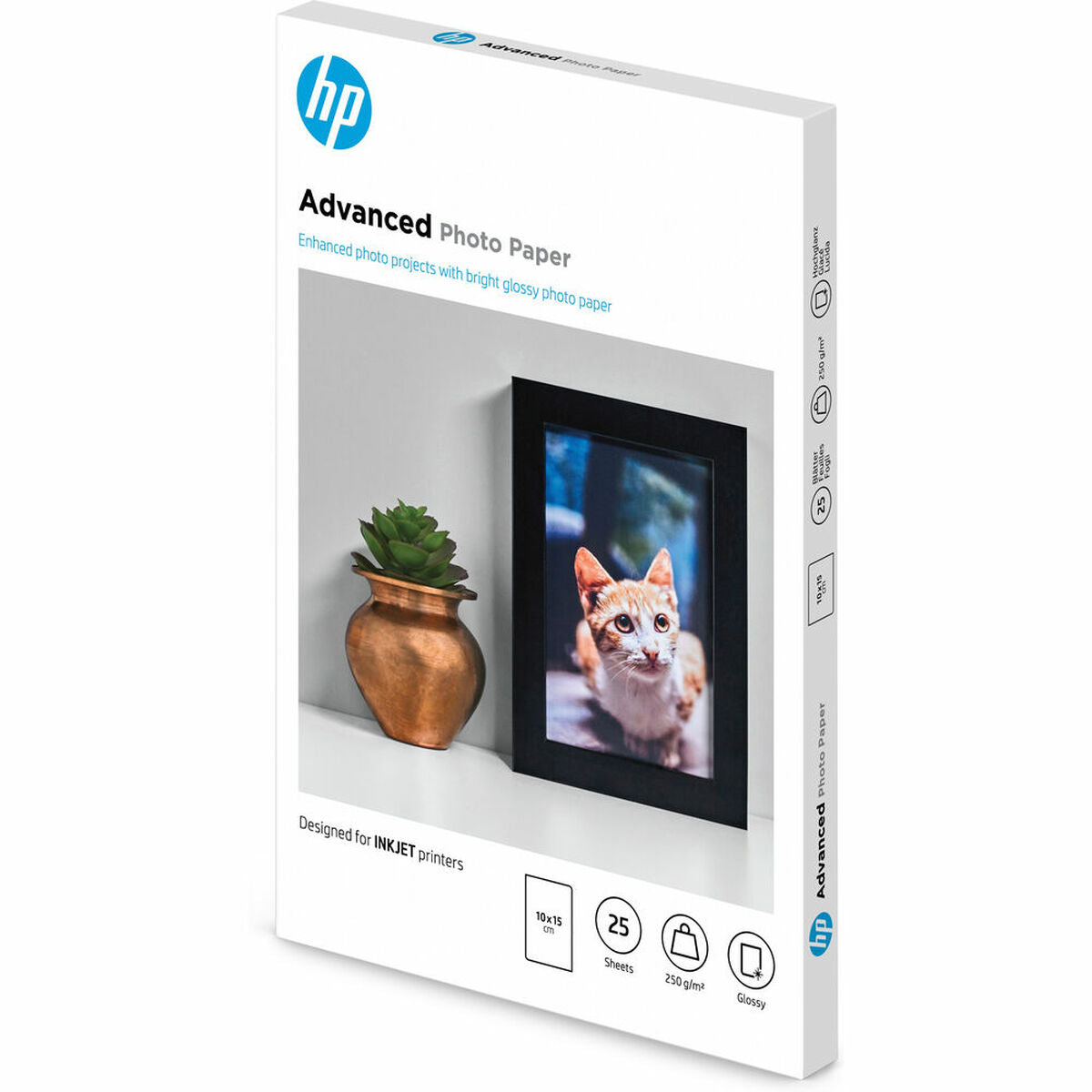 HP original Q8691A Advanced glossy photo paper Ink cartridge 250g/m2 100x150mm 25 sheets 1-pack borderless