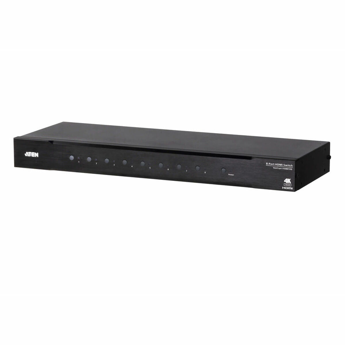 Commutateur HDMI True 4K a 8 ports - HDMI - Métal - Noir - 60 Hz - 3 m - 1920 x 1080 (HD 1080) - 3840 x 2160 - 4096 x 2160